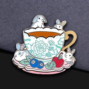 Custom Cute Red Teacup Pin