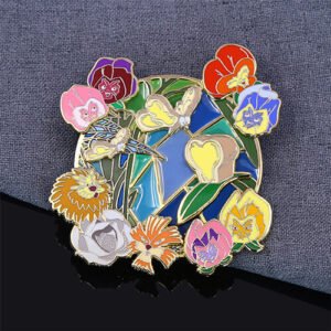 Custom Flowers Transparent Enamel Pin