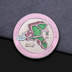 Custom Glitter Sandblast Pin
