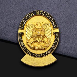 Custom Gold Sandblast Police Pin