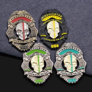 Custom Logo Metal Alloy Skeleton Badges Series