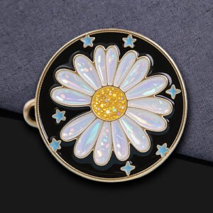 Custom Pearlescent Flower Pin