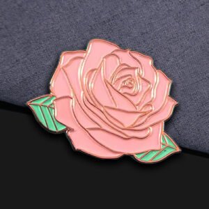 Custom Pearlescent Orange Rose Pin
