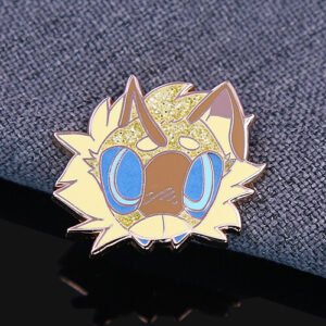 Custom Q Version Glitter Lion Pin