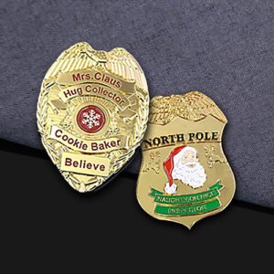 Custom Retired Police Officers Holiday Badges