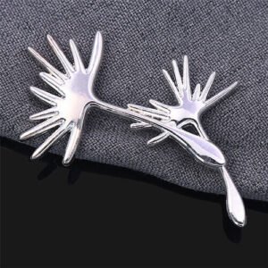 Custom Silver Simple Dandelion Pin