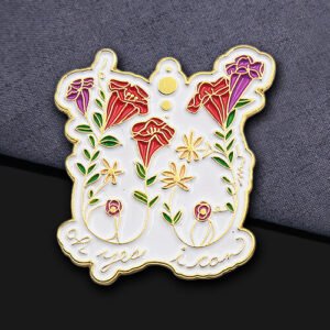 Custom Small Flower Bouquet Lapel Pin