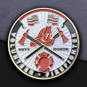 Custom Volunteer Firefighter Coin