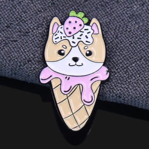Cute Ice Cream Puppy Pin