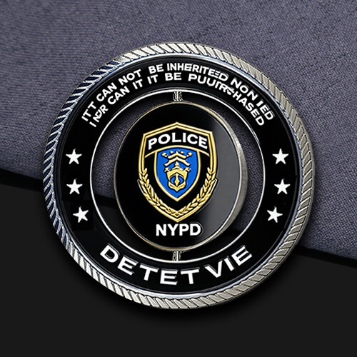 Honor Police Spinner Challenge Coin