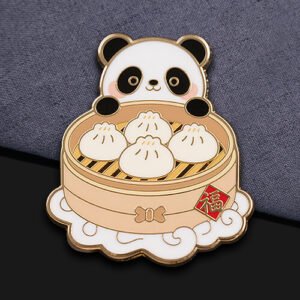 Lucky Panda & Dumpling Steamer Pin
