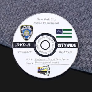 NYPD Metrocard Fraud Task Force DVD - Shaped Coin