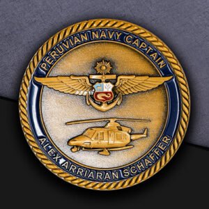 Peruvian Navy Captain Helicopter Challenge Coin