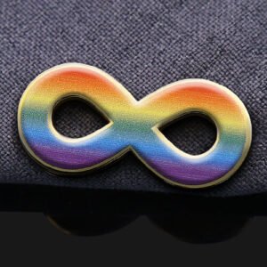 Rainbow Infinity Printed Pin