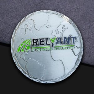 Relyant World - Map Engraved Coin
