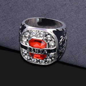 Silver Gemstone Thick Ring