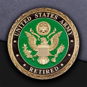 U.S. Army Retired Eagle - Crested Coin