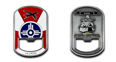 Airplane Emblem N.K.A.W.T.G Bottle Opener Coin