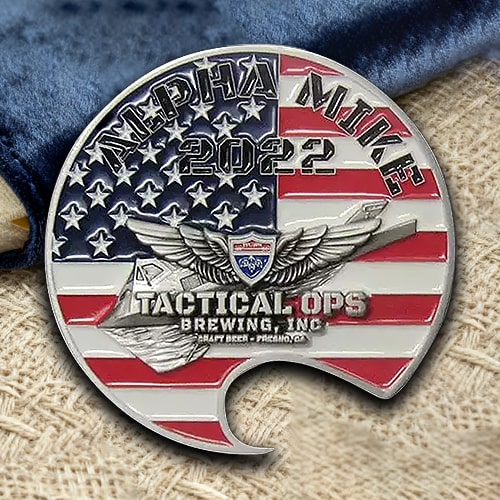 Alpha Mike 2022 Tactical Ops Bottle Opener Coin