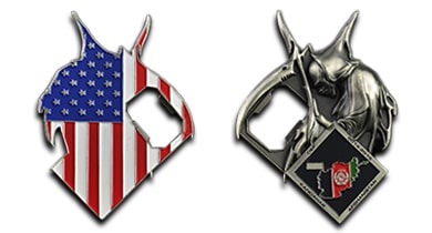 American Flag Anomaly Shaped Coin