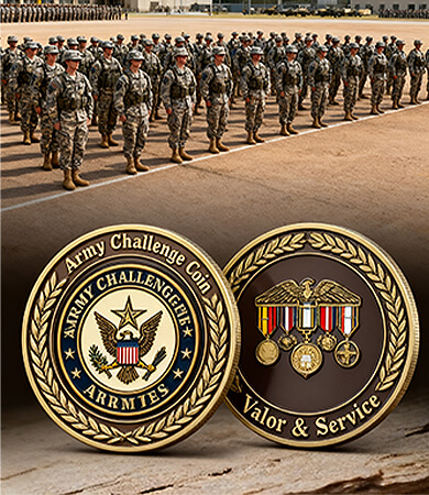 Army Valor & Service Challenge Coin