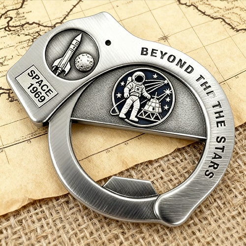 Beyond the Stars Space-Themed Bottle Opener Coin