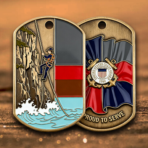 Coast Guard Cliff Rescue Challenge Coin