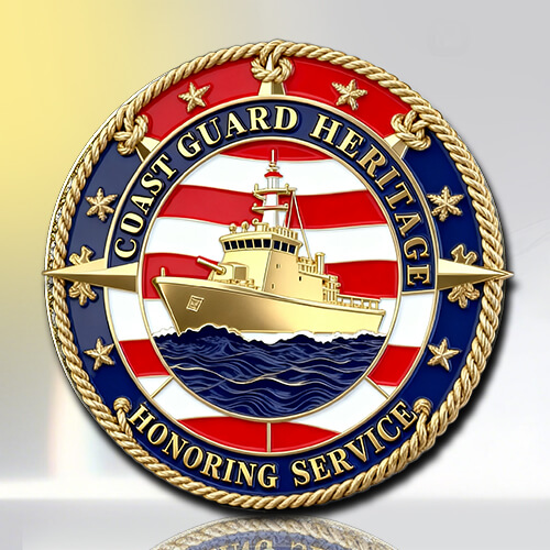 Coast Guard Heritage 3D Challenge Coin
