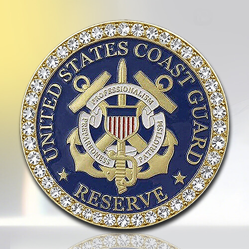 Coast Guard Reserve Rhinestone Challenge Coin