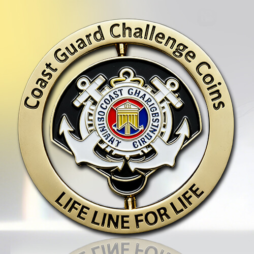 Coast Guard Spinner Challenge Coin