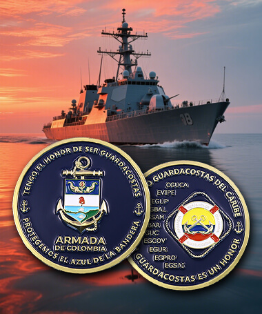 Colombian Coast Guard Navy Challenge Coin