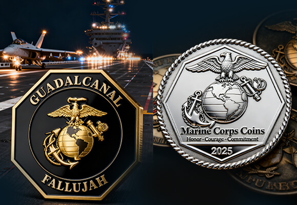 Custom Marine Corps Coins _ Pride · Tradition · Excellence