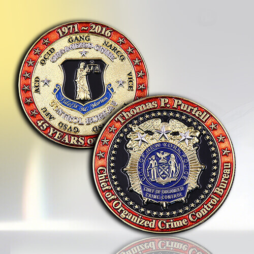 Fine Glitter Police Challenge Coin
