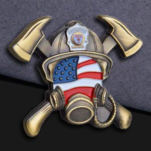 Firefighter 3D Challenge Coin
