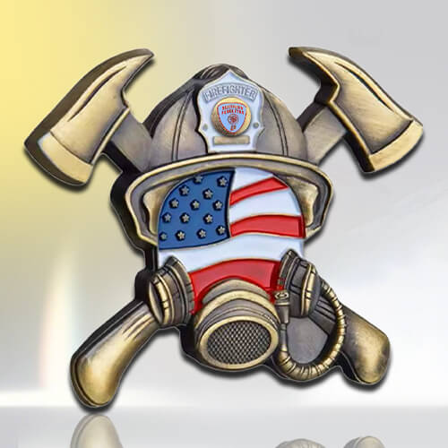 Firefighter 3D Challenge Coin