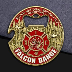 Firefighter Bottle Opener Challenge Coin