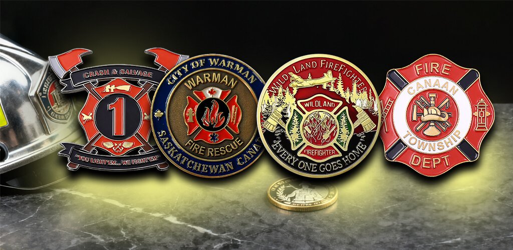 Firefighter Challenge Coins Banner-Mobile
