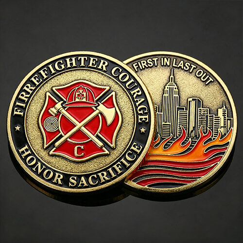Firefighter Courage & Sacrifice Challenge Coin