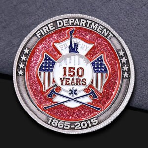Firefighter Glitter Challenge Coin