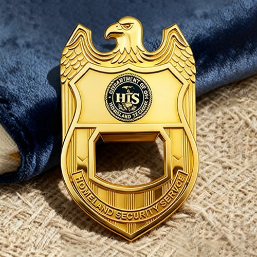 Homeland Security Eagle Shield Bottle Opener Coin