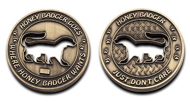 Honey Badger Bottle Opener Coin