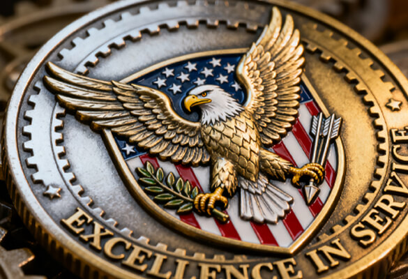 Honor, Unity, and Distinction Personalized Army Challenge Coins from Qiyigifts