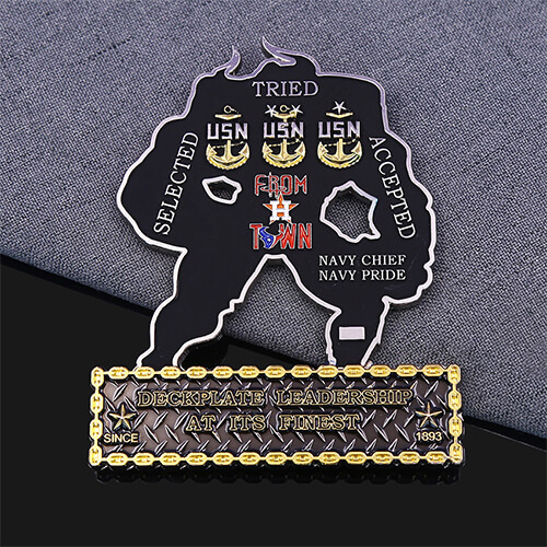 Houston Chiefs Navy - Inspired Challenge Coin-back