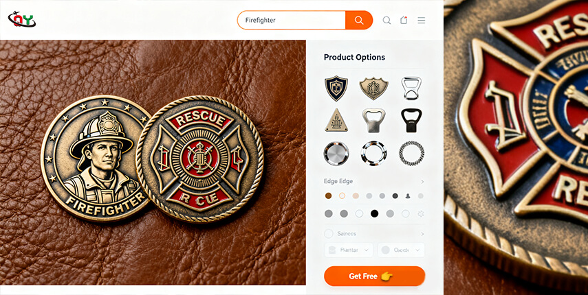 I'm your Qiyigifts AI Designer — your express lane to custom coin art_