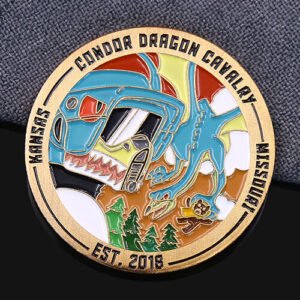 Kansas - Missouri Condor Dragon Cavalry Coin