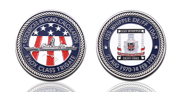 Knox Class Frigate Navy Challenge Coins