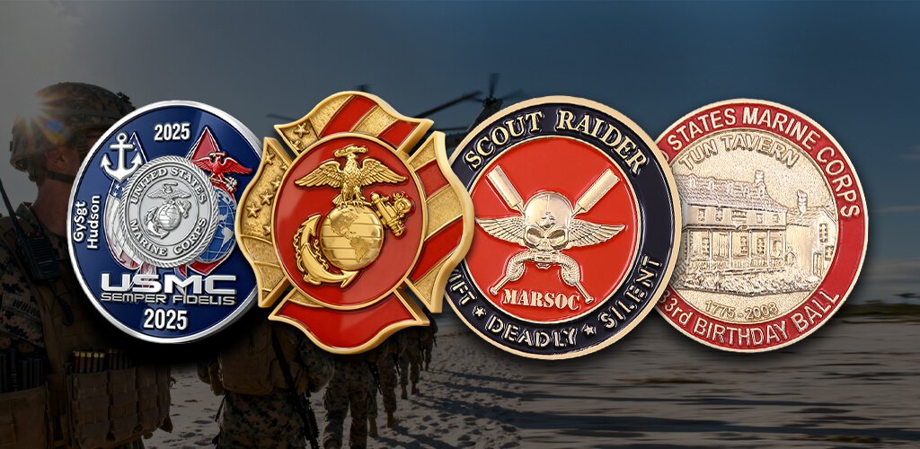 Marine Corps Challenge Coins Banner-Mobile