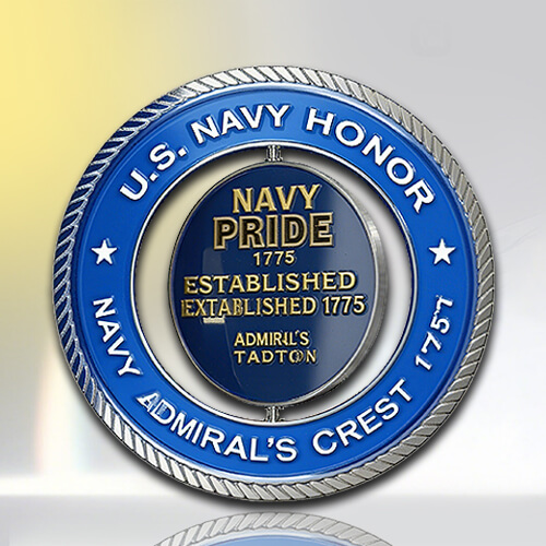 Navy Honor Spinner Challenge Coin