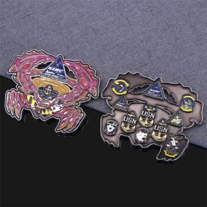 Pink Crab - Shaped Navy Challenge Coin
