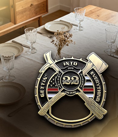 SCFD Station 22 Fire Axe Bottle Opener Coin